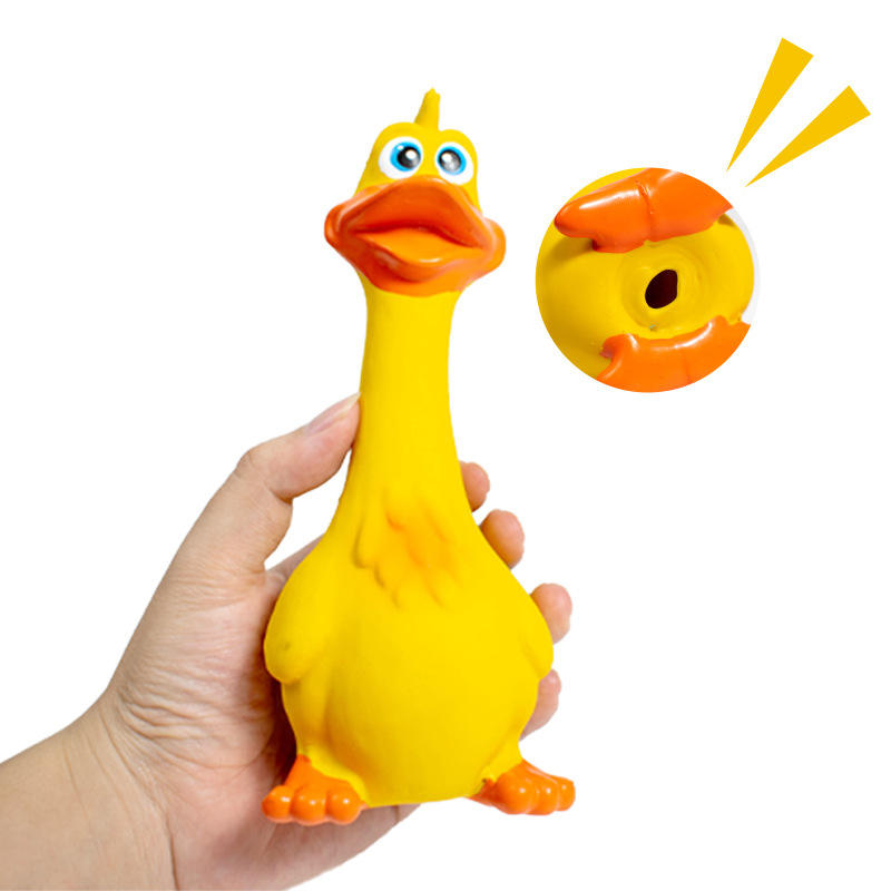 3-Pack Latex Screaming Chicken Dog Toys Eco-Friendly Squeaky Chews