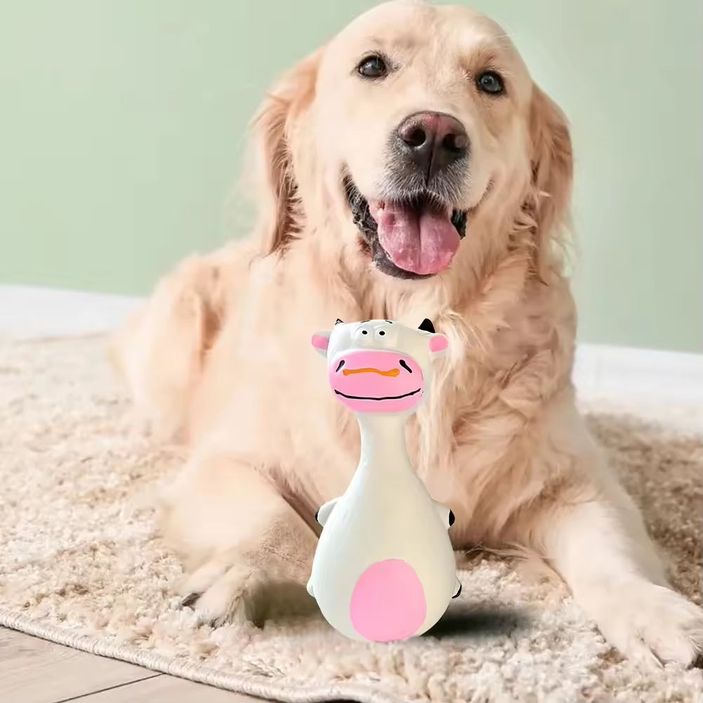 4-Pack Latex Dog Chew Toys Interactive Dental & Teething Toys