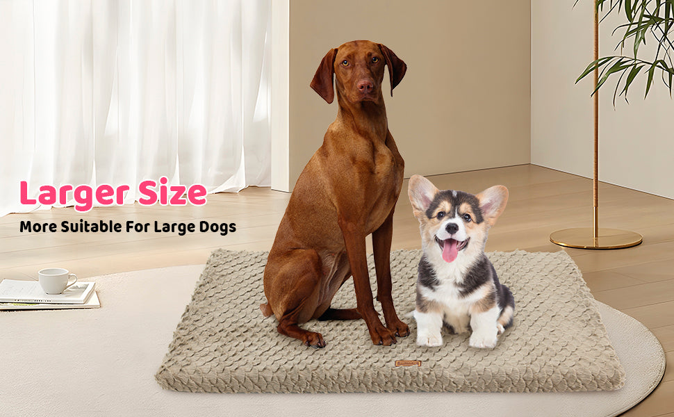 Premium Plush Dog Bed Removable Washable Cover, All-Season Anti-Slip Pet Mat