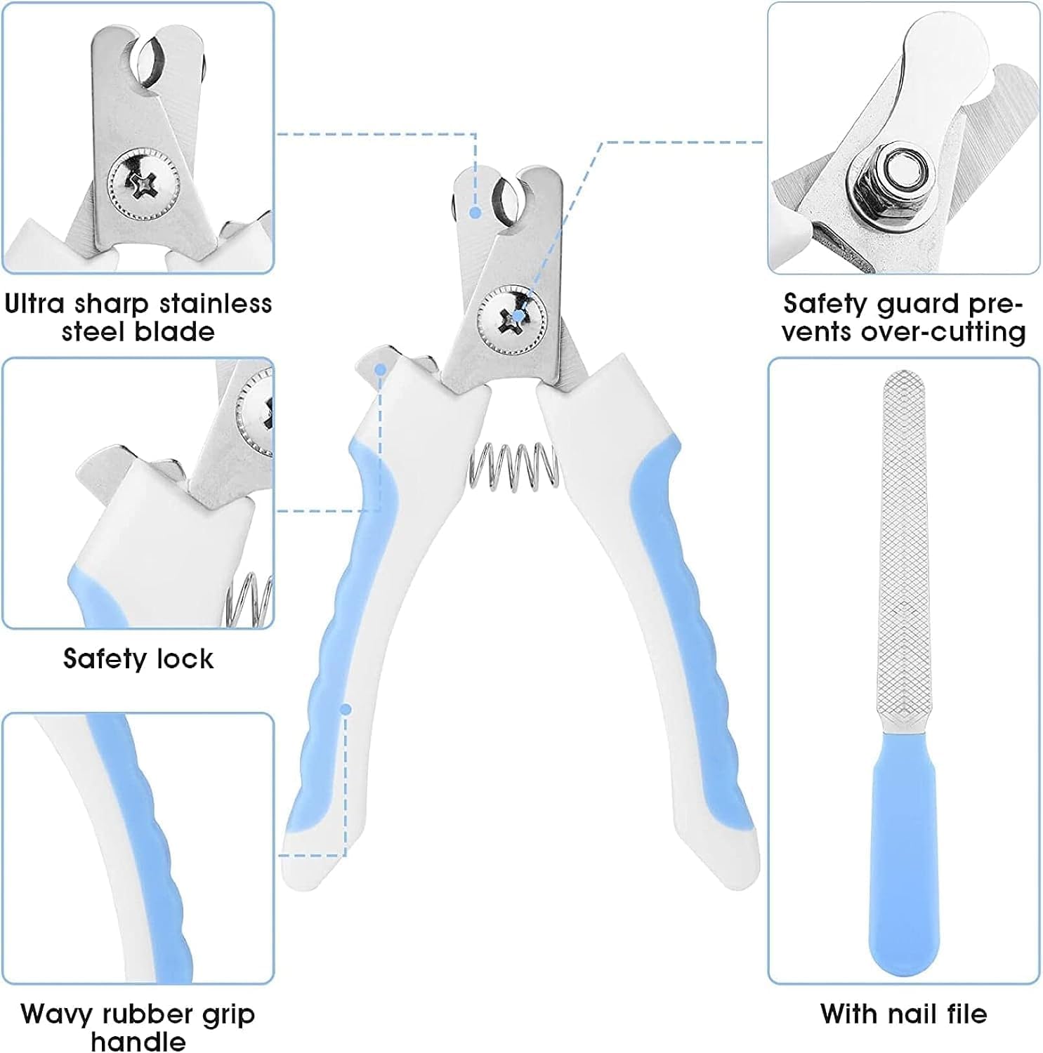 7-Piece Pet Grooming Kit – Self-Cleaning Brush, Nail Clipper & More
