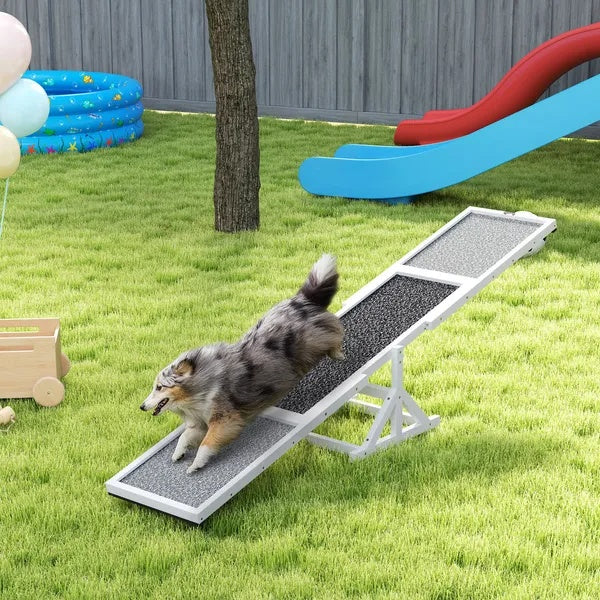 Wooden Dog Agility Seesaw Weather-Resistant Training Equipment