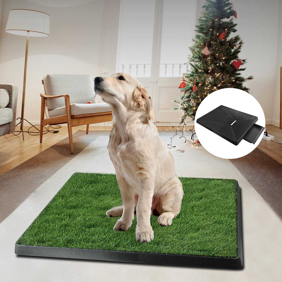 Artificial Grass Dog Potty Training Mat Indoor & Outdoor Puppy Tray