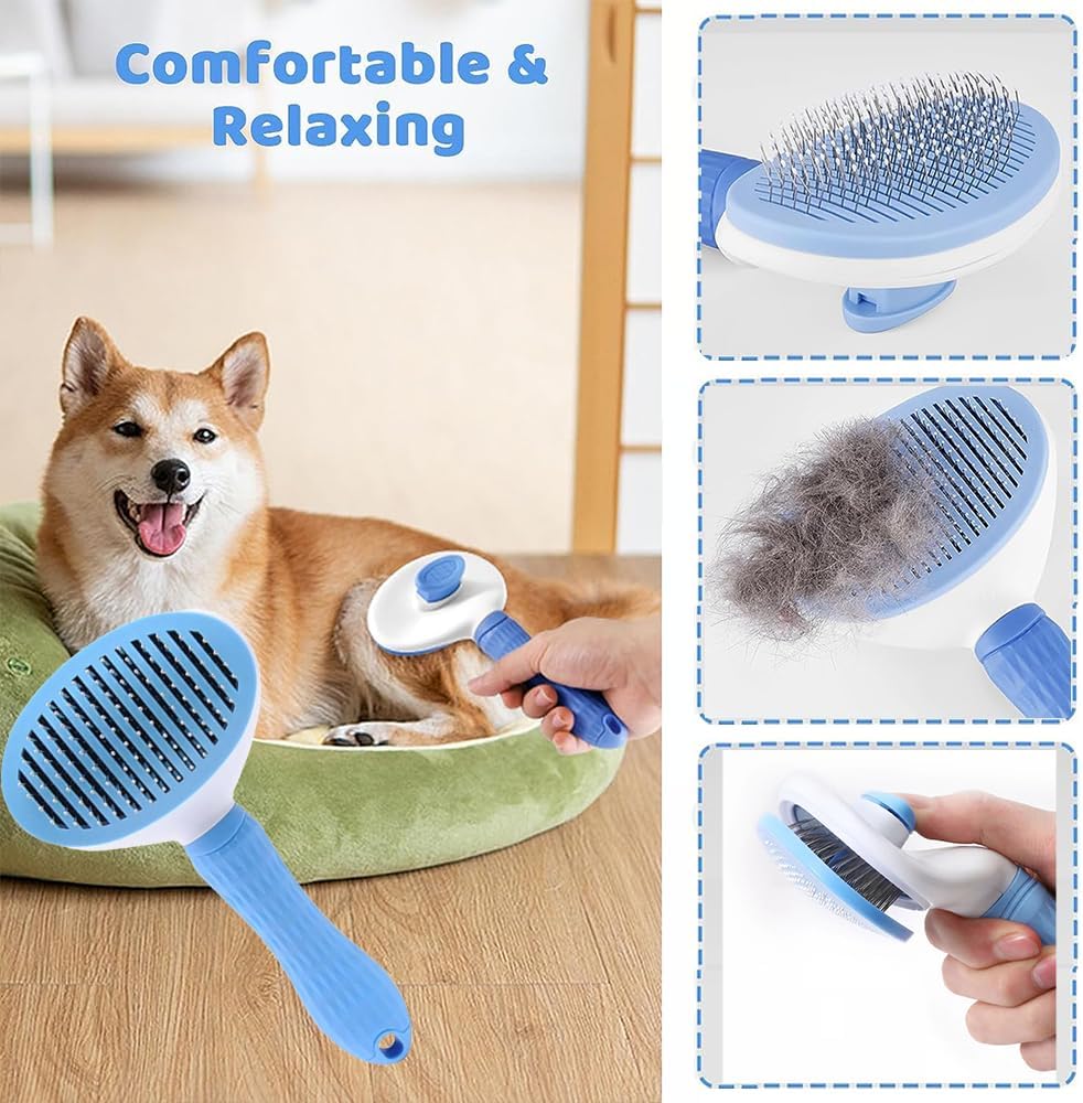 7-Piece Pet Grooming Kit – Self-Cleaning Brush, Nail Clipper & More