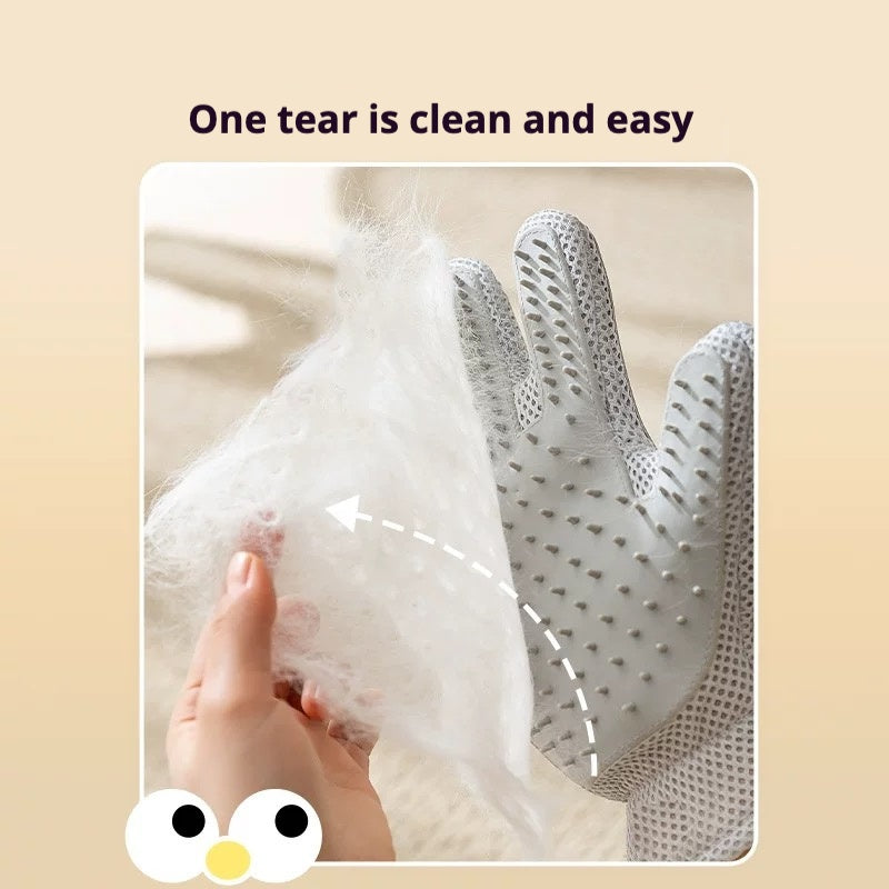Cat Grooming Gloves Hair Removal and Massage Brush for Pets