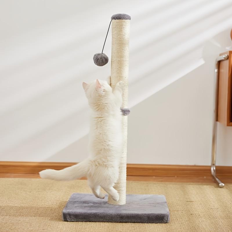 Durable Sisal Rope Cat Scratching Post with Hanging Ball Toy