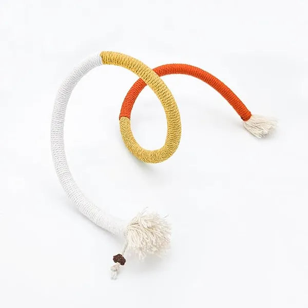 27.5" Colorful Cotton Rope Cat Toy – Safe Chew & Play