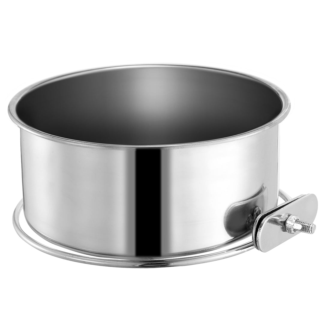 Stainless Steel Hanging Dog Bowl with Clamp Medium Size