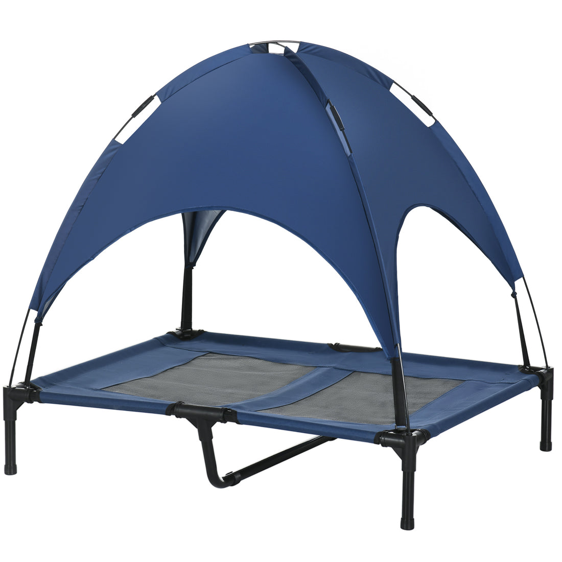 36" Elevated Dog Cot Bed with UV Protection Canopy Shade
