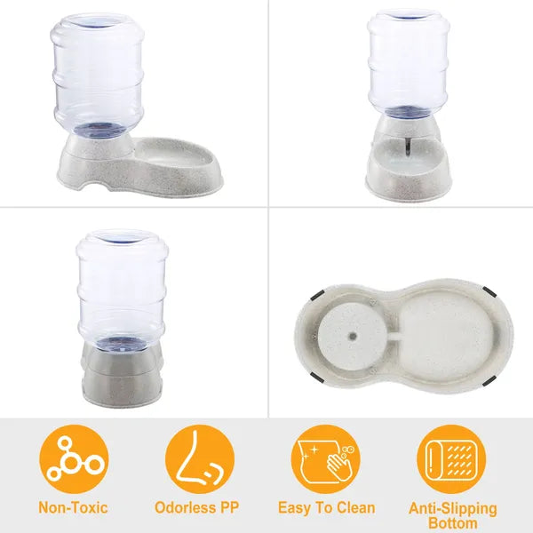 3.5L Gravity Water Dispenser Automatic Pet Feeder for Cats & Dogs