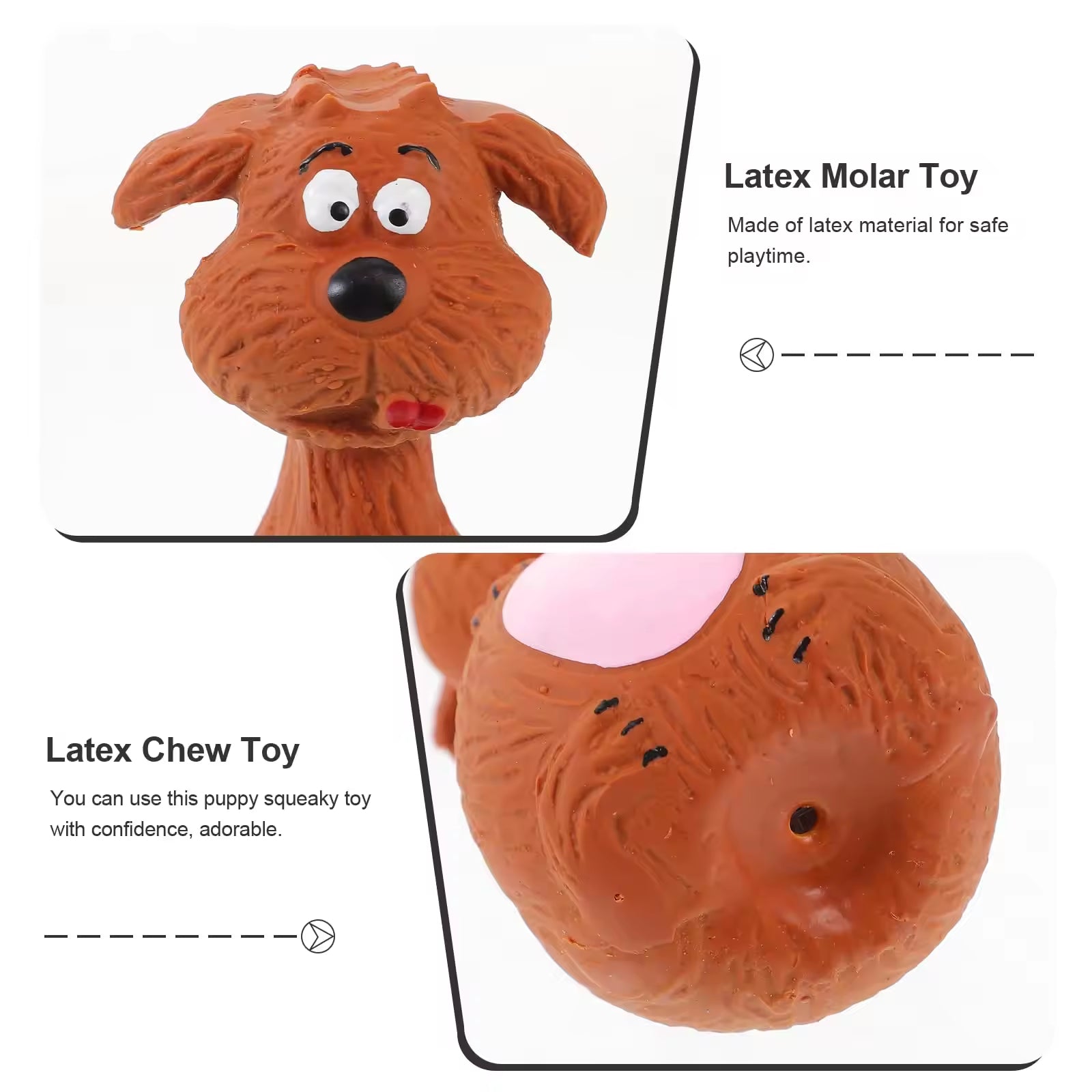 4-Pack Latex Dog Chew Toys Interactive Dental & Teething Toys