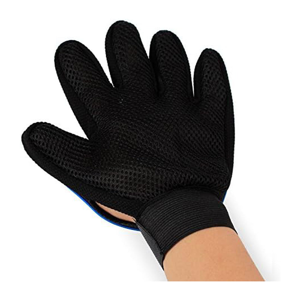 Pet Grooming Gloves De-Shedding Brush for Cats, Dogs, Rabbits & Horses