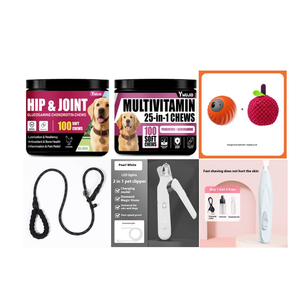 2-in-1 Pet Nail Clippers with LED Light Dog & Cat Paw Trimmer