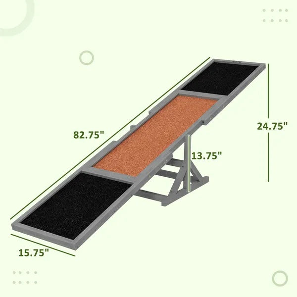 Wooden Dog Agility Seesaw Weather-Resistant Training Equipment