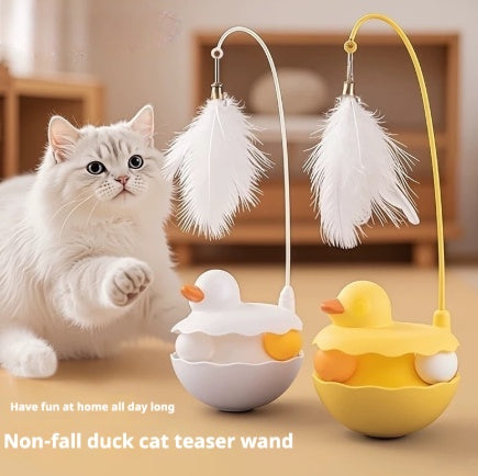 Interactive Duck-Shaped Cat Toy Removable & Washable for Kittens